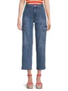 Hudson Women's Rosalie Faded Cropped Jeans In Gidget Blue
