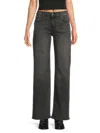 Hudson Women's Rosalie High-rise Wide-leg Jeans In Black