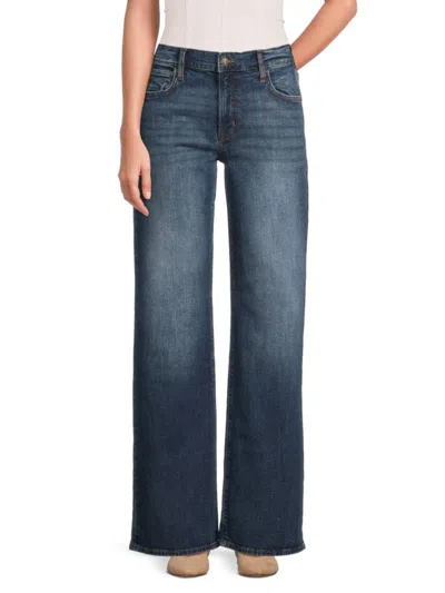 Hudson Women's Rosalie High-rise Wide-leg Jeans In Blue