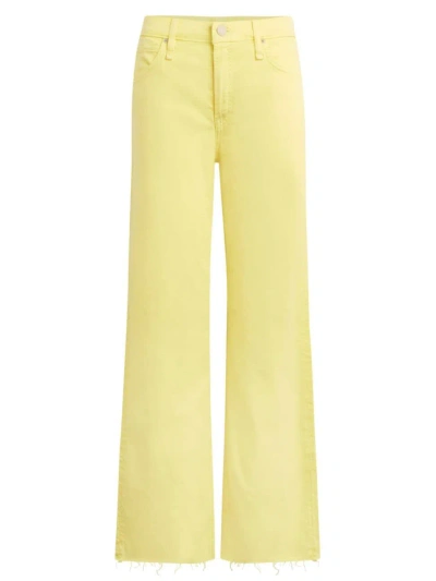 Hudson Women's Rosie High-rise Button Fly Wide-leg Ankle Jeans In Limelight