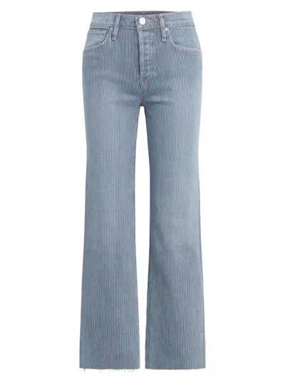 Hudson Women's Rosie High-rise Wide-leg Ankle Jeans In Railroad Stripe