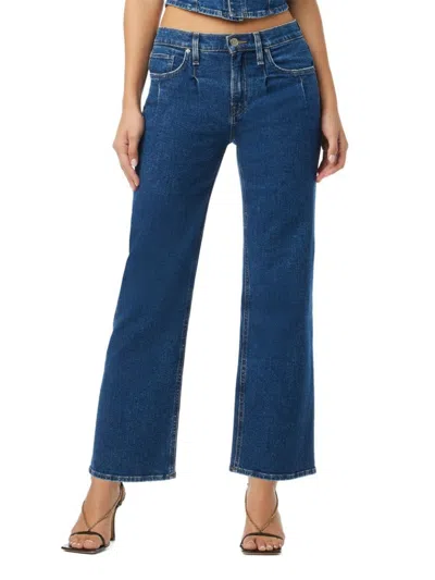 Hudson Women's Rosie Low-rise Pleated Cropped Flare Jeans In Rocky Blue