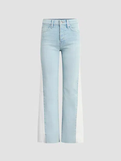 Hudson Women's Rosie Spliced Wide-leg Ankle Jeans In Blue