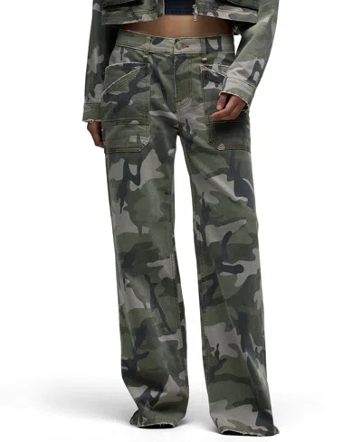 Hudson Women's Rylee Camo Wide-leg Low-rise Pants In Camo Y2k