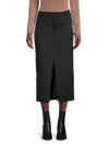 Hudson Women's Slit Sheath Skirt In Black Beauty