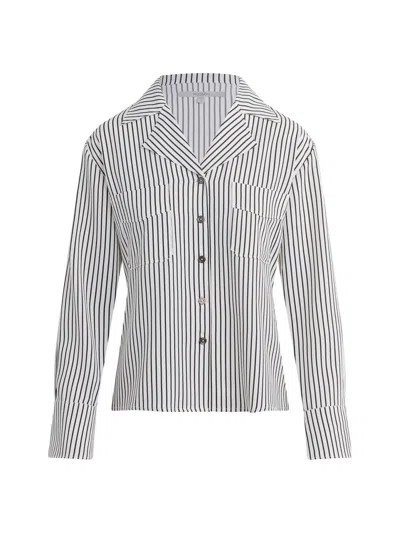 Hudson Women's Striped Long-sleeve Camp Shirt