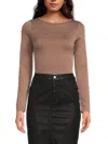 Hudson Jeans Knot Back Bodysuit In Deep Taupe