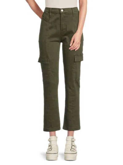 Hudson Women's Utility High Rise Straight Fit Jeans In Rifle Green
