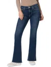 HUDSON WOMENS HIGH RISE SOLID BOOTCUT JEANS