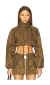 Hudson X Brooks Nader Grace Ann Cropped Jacket In Basin
