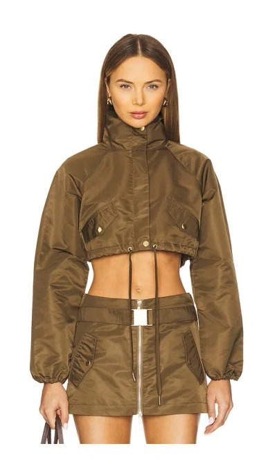 Hudson X Brooks Nader Grace Ann Cropped Jacket In Basin