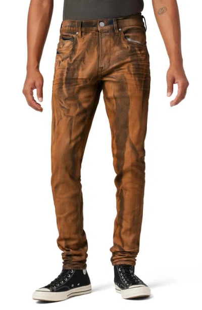 Hudson Men's Zack Graphic Skinny Jeans In Orange Code