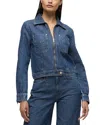 Hudson Jeans Zip Up Jacket In Blue