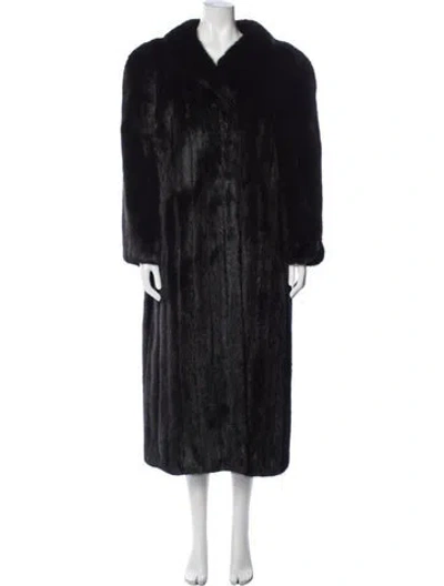 Pre-owned Hudson's Fur Salon Mink Fur Coat In Black