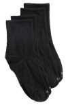 Hue 2-pack Wool Blend Mini Crew Socks In Black Pack