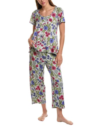 Hue 2pc Flounce T-shirt Pajama Set In Multi
