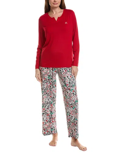Hue 2pc Timeless Jersey Pajama Set In Multi