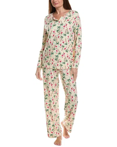 Hue 2pc Timeless Jersey Pajama Set In Neutral