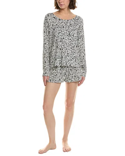 Hue 2pc Waffel Pajama Set In White