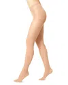 Hue 30 Denier Sheer Coverage Control Top Tights In Natural