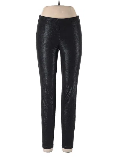 Pre-owned Hue Active Pants In Black