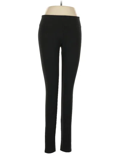 Pre-owned Hue Active Pants In Black