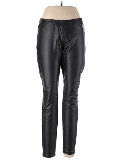 Pre-owned Hue Active Pants In Black