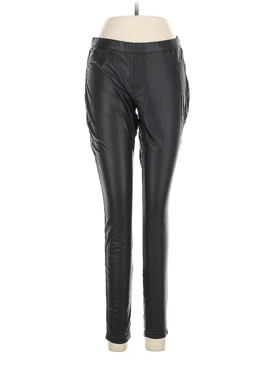 Pre-owned Hue Active Pants In Black