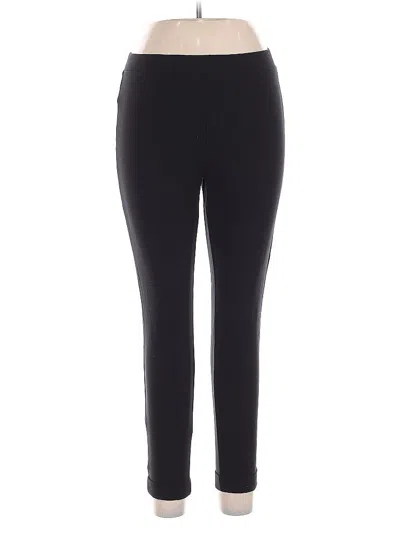 Pre-owned Hue Active Pants In Black