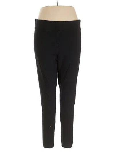 Pre-owned Hue Active Pants In Black