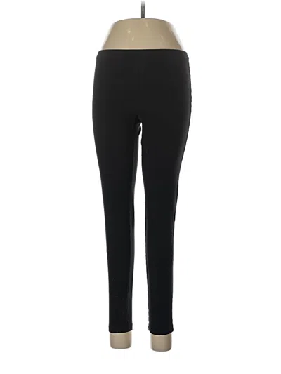 Pre-owned Hue Active Pants In Black