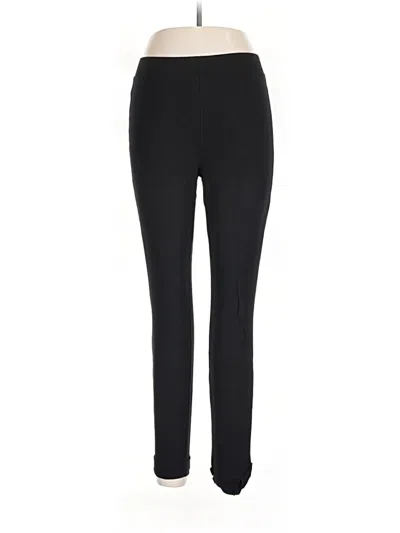 Pre-owned Hue Active Pants In Black