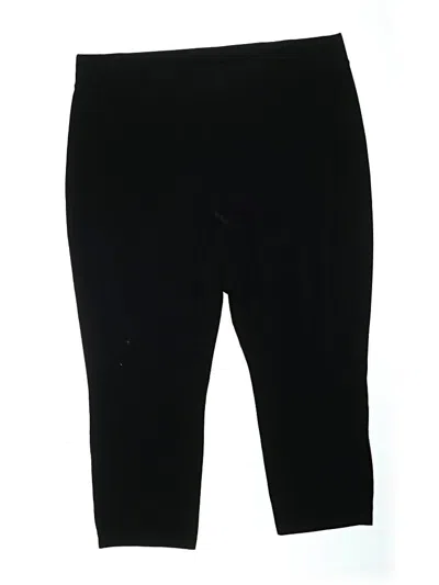 Pre-owned Hue Active Pants In Black
