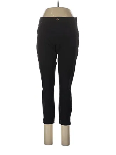 Pre-owned Hue Active Pants In Black