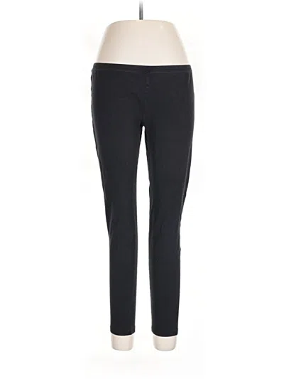 Pre-owned Hue Active Pants In Black