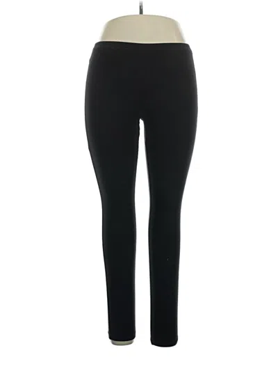 Pre-owned Hue Active Pants In Black