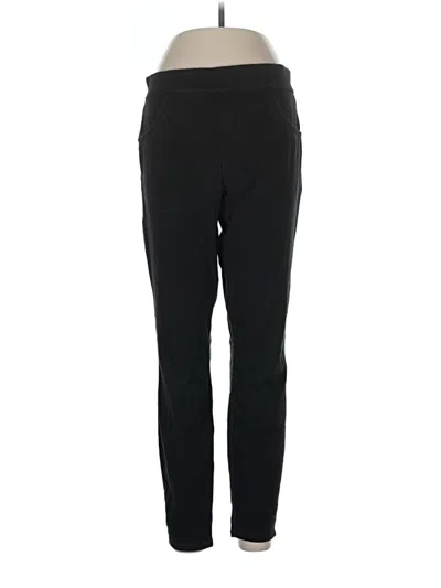 Pre-owned Hue Active Pants In Black