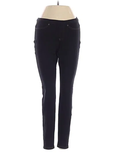 Pre-owned Hue Active Pants In Black
