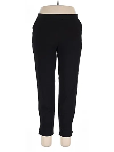 Pre-owned Hue Active Pants In Black