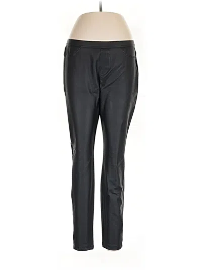 Pre-owned Hue Active Pants In Black