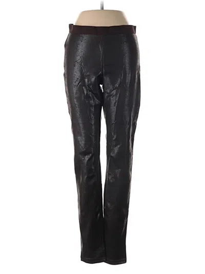 Pre-owned Hue Active Pants In Black