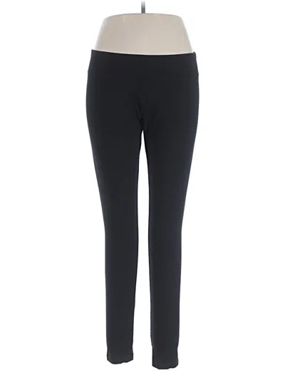Pre-owned Hue Active Pants In Black