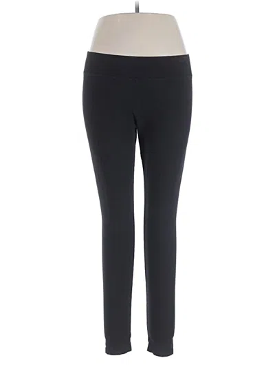 Pre-owned Hue Active Pants In Black