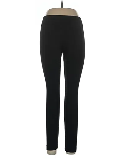 Pre-owned Hue Active Pants In Black