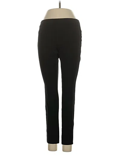 Pre-owned Hue Active Pants In Black