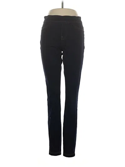 Pre-owned Hue Active Pants In Black