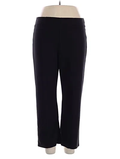 Pre-owned Hue Active Pants In Black