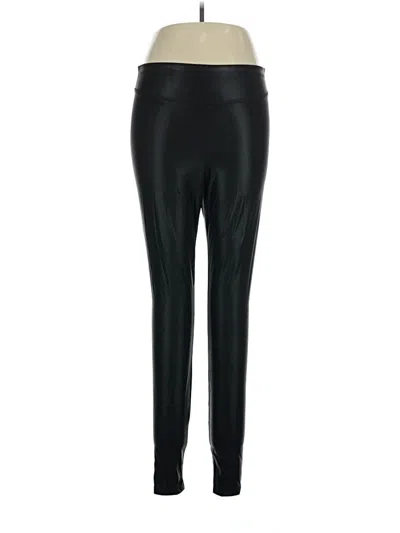 Pre-owned Hue Active Pants In Black
