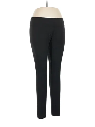 Pre-owned Hue Active Pants In Black