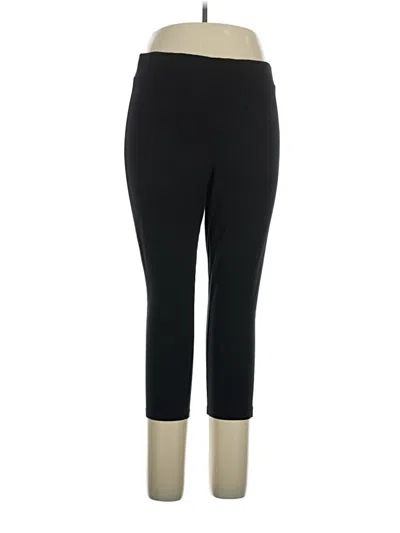 Pre-owned Hue Active Pants In Black